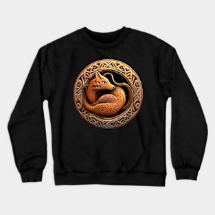 Celtic Style Animal 05 Fox Crewneck Sweatshirt